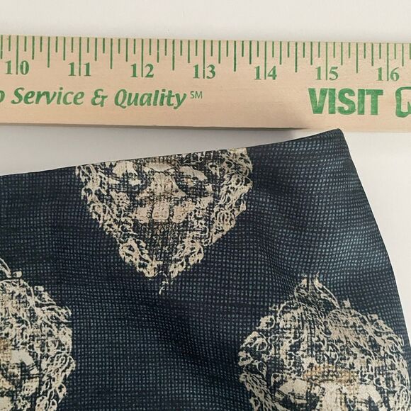 PAUW Amsterdam Silk Pleated Skirt Size 2 US 8 Blue Brown Baroque Pattern Luxury - Picture 10 of 12